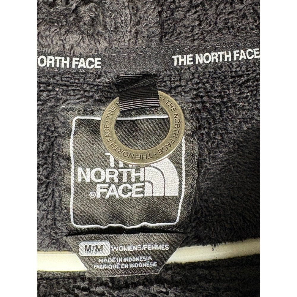 The North Face Osito Hooded Fleece Jacket Womens Medium Black Full Zip Hoody - Picture 3 of 8